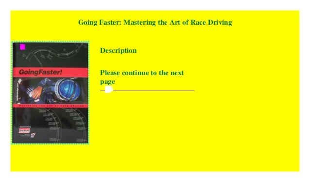 Going Faster: Mastering the Art of Race Driving textbook$@@