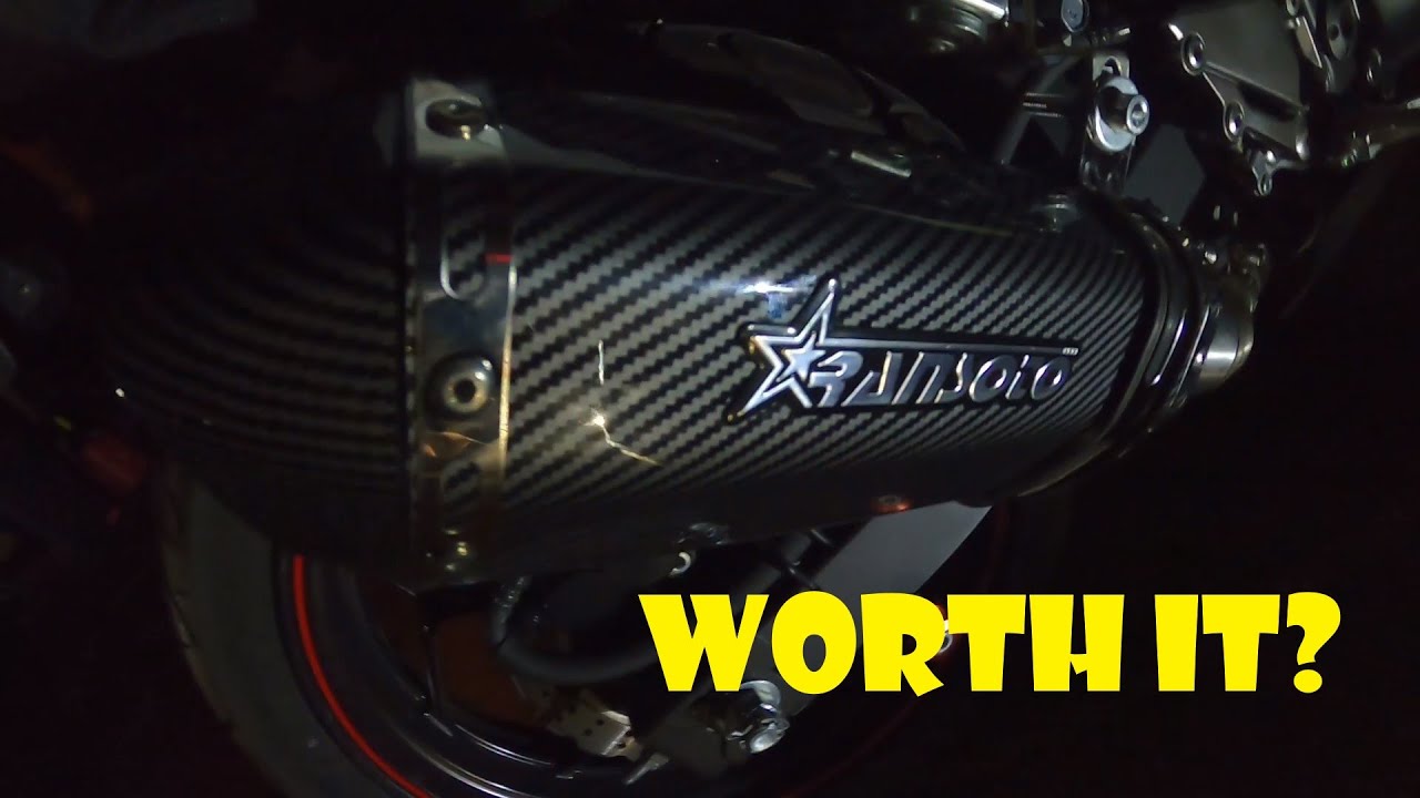 Ransoto Slip On Exhaust Pipe From Amazon For A Ninja 300! - YouTube