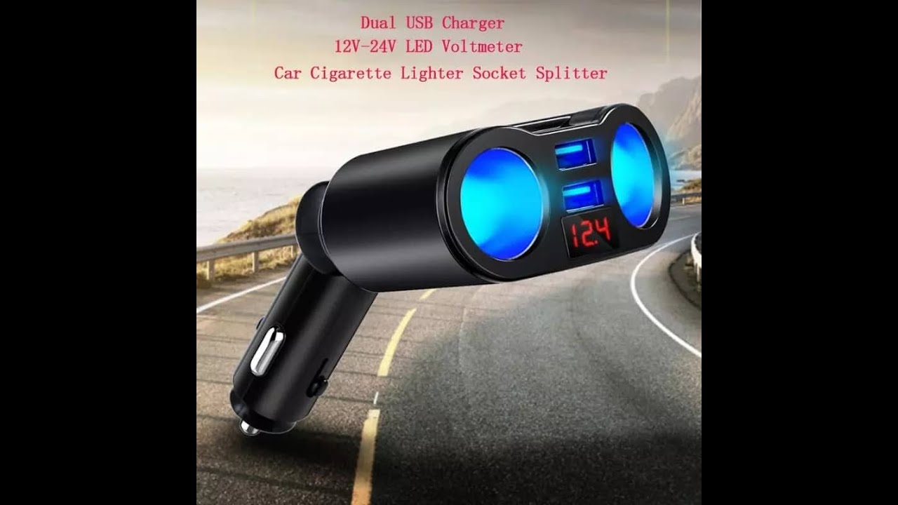 Onever 1 to 2 Cigarette Lighter Coupler Splitter Socket with Dual USB 3.1A  Car Charger Adapter with Support fast charger Lighter|onever| - AliExpress