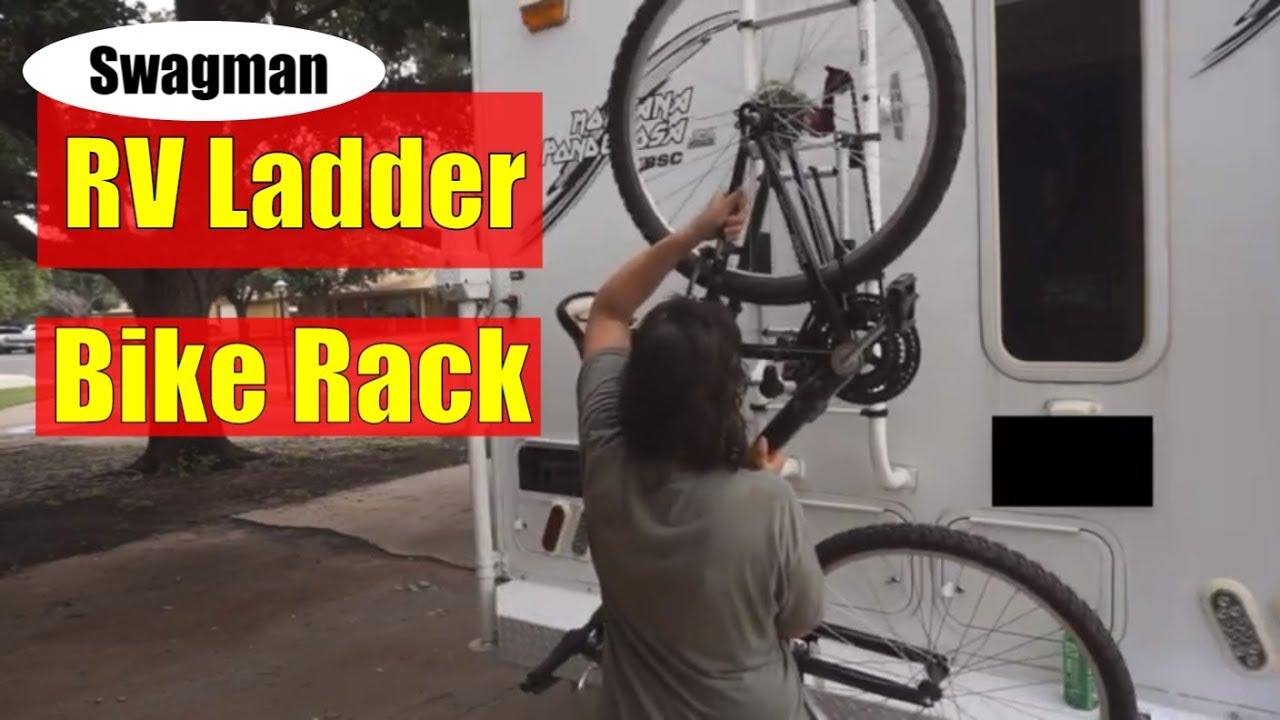 Bike Rack Installation on the Truck Camper - RV Ladder Bike Rack | Swagman RV  Ladder Rack - YouTube