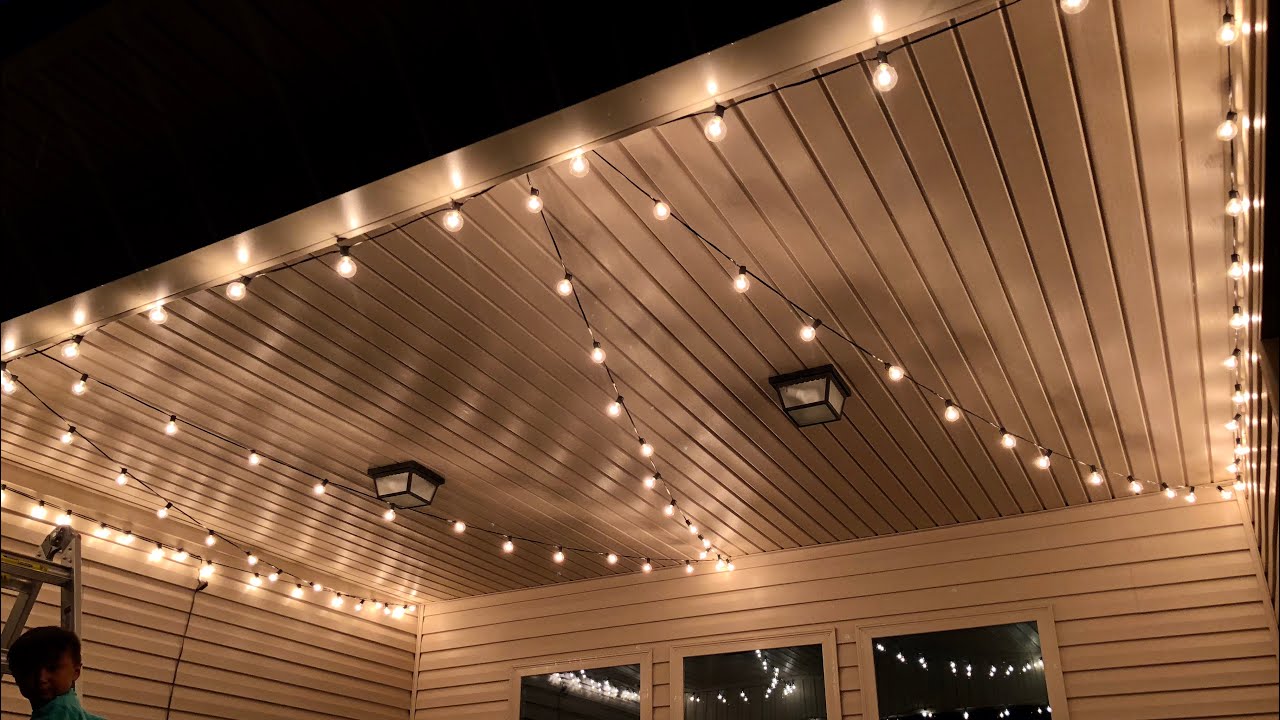 Brightown Outdoor Patio String Lights, 100-Foot