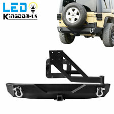 Buy LEDKINGDOMUS Rock Crawler Front Bumper for 07-18 Jeep Wrangler JK and  JK Unlimited, Built-in 90W LED Light Bar w 2x 60W Fog Light, Wiring  Harness, Winch Plate and D-rings Textured Black