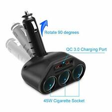 get Qidoe Quick Charge 3.0 Cigarette Lighter Splitter 12V24V 3-Socke…