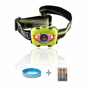 Buy VITCHELO Headlamp White Flashlight - Red Safety Light - 6 Light Modes -  Super Bright IPX6 Waterproof Adjustable Head Light - 3 AAA Batteries -  Running, Jogging, Camping, Hiking, Cycling - Kids, Adults Online in Turkey.  B00SJNM6R0