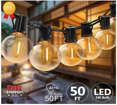 Buy Svater LED Outdoor String Lights,50FT Patio Lights with 46pcs E12  Socket, 50pcs 2700K Warm White G40 Bulbs,Indoor/Outdoor Hanging Lights  String for Cafe Garden Backyard Online in Vietnam. B07LC4FDBB