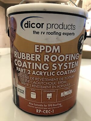 Dicor RP-CRC-1 Rubber Roof Acrylic Coating Wht, White, 1 Gallon :  Amazon.co.uk: Automotive