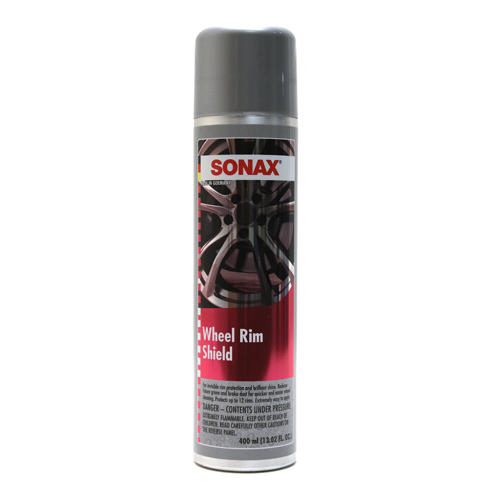 SONAX Rim Shield is a high tech polymer coating that shields your wheels  against brake dust and road grime